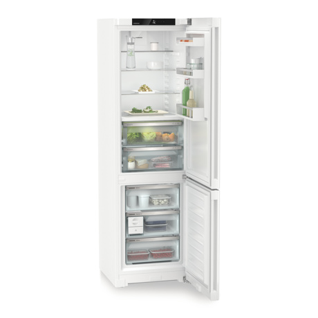 Combina frigorifica Liebherr CBNa 572i Plus, NoFrost, BioFresh, 60 cm, 360 l, EasyTwist-Ice, SmartDeviceBox integrat, Clasa A, Alb